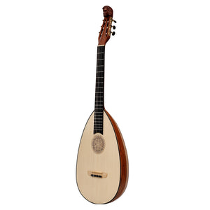 LUTE GUITAR, 6 STRING VARIEGATED LACEWOOD ROSEWOOD