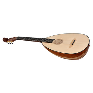 LUTE GUITAR, 6 STRING VARIEGATED LACEWOOD ROSEWOOD