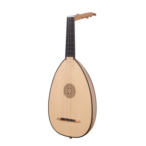 LUTE UKULELE, 6 STRINGS TENOR VARIEGATED LACEWOOD WALNUT