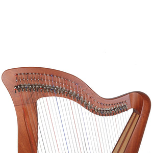 MCHUGH HARP 34 STRING IN MAHOGANY WOOD ROUND BACK