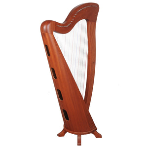 MCHUGH HARP 34 STRING IN MAHOGANY WOOD ROUND BACK