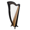 MCHUGH HARP 38 STRING IN WALNUT WOOD COLOURED BLACK ROUND BACK