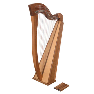 MCHUGH HARP 29 STRING IN WALNUT WOOD FLATBACK