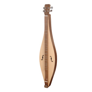 MOUNTAIN DULCIMER, 4 STRING TEARDROP TURN SCROLL F-HOLE WALNUT