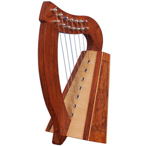 MUZIKOR O'CAROLAN HARP, 7 STRINGS ROSEWOOD CELTIC DRAGON