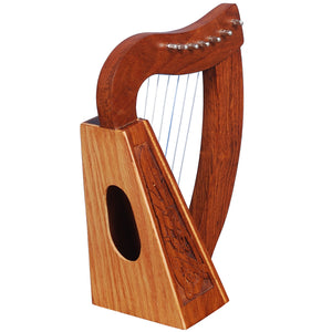 MUZIKOR O'CAROLAN HARP, 7 STRINGS ROSEWOOD CELTIC DRAGON
