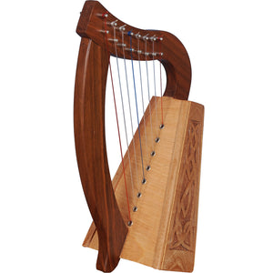 MUZIKOR O'CAROLAN HARP,8 STRINGS WALNUT KNOTWORK