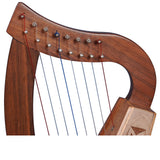 MUZIKOR O'CAROLAN HARP,8 STRINGS WALNUT KNOTWORK