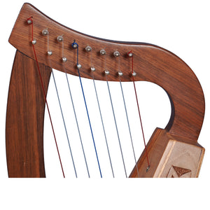 MUZIKOR O'CAROLAN HARP,8 STRINGS WALNUT KNOTWORK