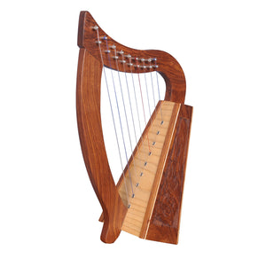 MUZIKOR O'CAROLAN HARP, 9 STRINGS ROSEWOOD CELTIC DRAGON