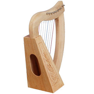 O'CAROLAN HARP, 8 STRINGS LACEWOOD CELTIC DRAGON
