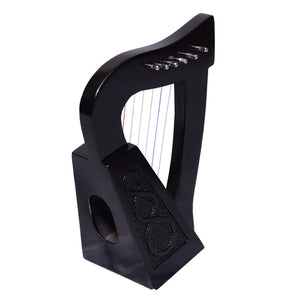 O'CAROLAN HARP, 6 STRINGS BLACK KNOTWORK
