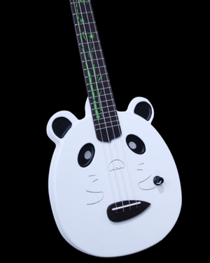 PANDA WHITE ELECTRIC UKULELE WITH BAG