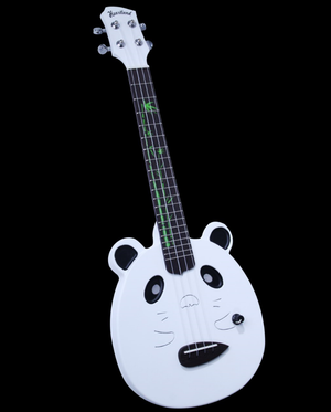 PANDA WHITE ELECTRIC UKULELE WITH BAG