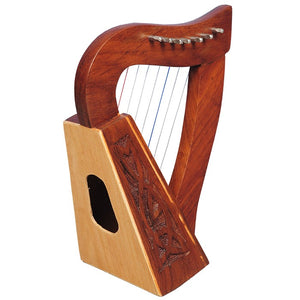 MUZIKOR O'CAROLAN HARP, 7 STRINGS ROSEWOOD KNOTWORK