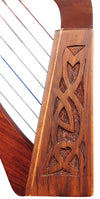 MUZIKOR O'CAROLAN HARP, 7 STRINGS ROSEWOOD KNOTWORK