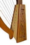 MUZIKOR O'CAROLAN HARP,8 STRINGS ROSEWOOD KNOTWORK