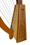 MUZIKOR O'CAROLAN HARP,8 STRINGS ROSEWOOD KNOTWORK