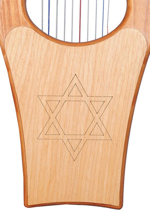 MUZIKOR MINI KINNOR HARP, 10 STRINGS RED CEADER