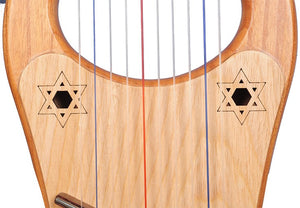 MUZIKOR MINI KINNOR HARP, 10 STRINGS RED CEADER