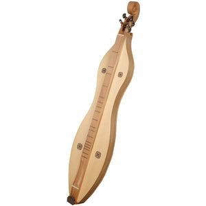 4 STRING MOUNTAIN DULCIMER KNOTWORK SCROLL LACEWOOD WITH NICKEL FINISH HARDWARE