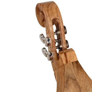 4 STRING MOUNTAIN DULCIMER F-HOLE WALNUT WITH NICKEL FINISH HARDWARE