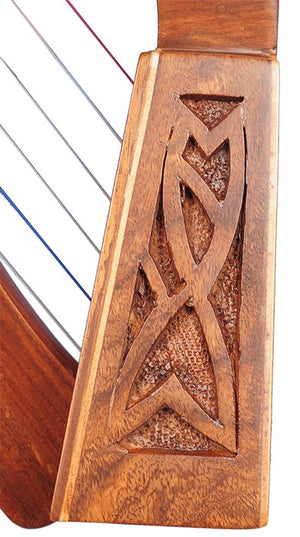 O'CAROLAN HARP, 6 STRINGS ROSEWOOD KNOTWORK