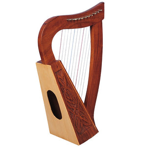MUZIKOR O'CAROLAN HARP, 11 STRINGS ROSEWOOD KNOTWORK